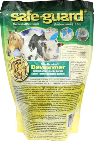 Safe-Guard 0.5% Pellets 5 lb Bag for Use in Horses, Swine, Cows, goats and other Animals