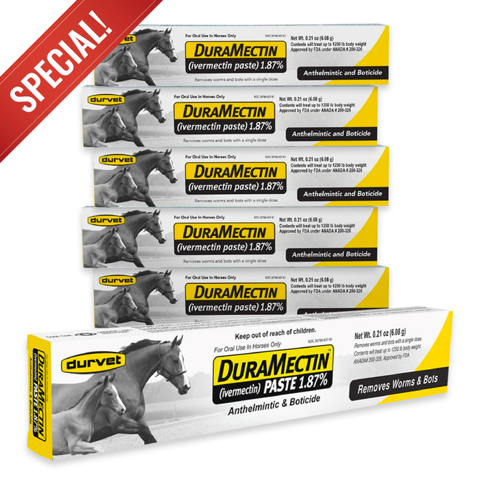 Duramectin Ivermectin Paste 1.87% Horse Wormer 100 Pack! Case!