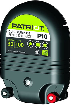 Patriot P10 Dual Purpose Electric Fence Energizer, 1.0 Joule