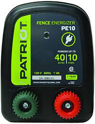 Patriot PE10 Electric Fence Energizer, 0.30 Joule