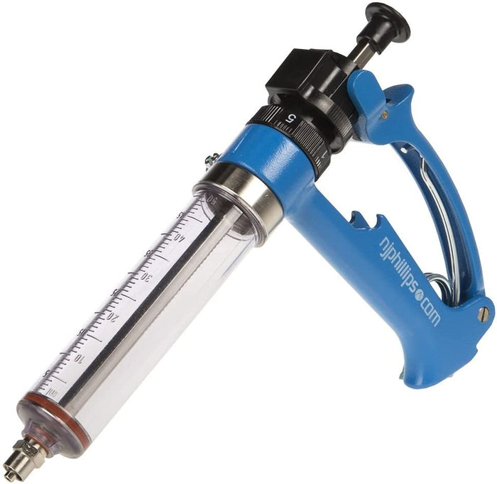 NJ Phillips 50 mL Semi-Automatic Repeater Syringe - Metal