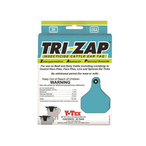 Tri-Zap Y-Tex 20 Count Fly Cattle Insecticide Ear Tags